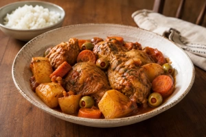 imagen del pollo guisado de puerto rico